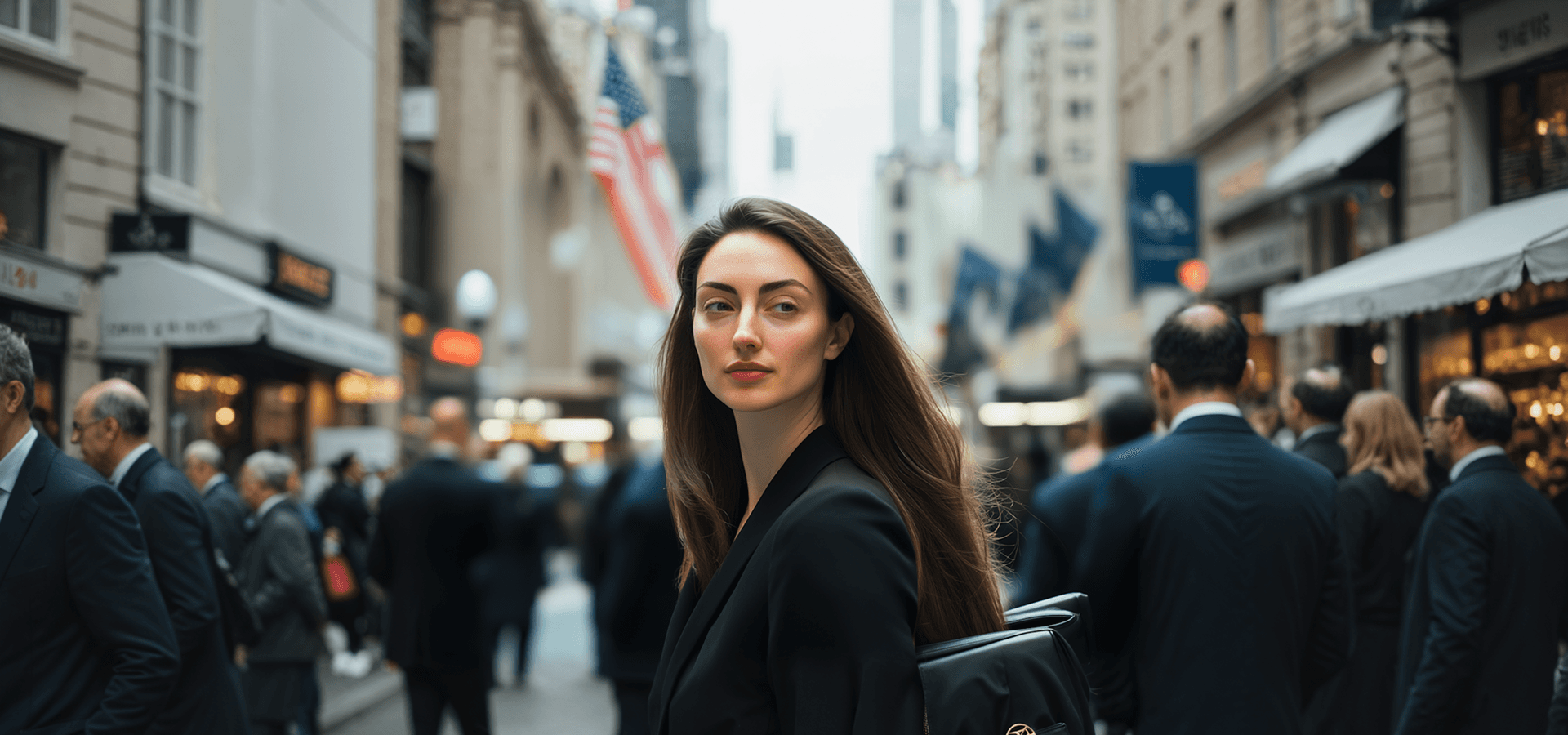 woman wearing blue coat